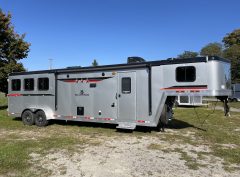 SOLD 2023 BISON SILVERADO 7311.S 7FT WIDE 3 HORSE 11FT SHORTWALL WITH SLIDE OUT