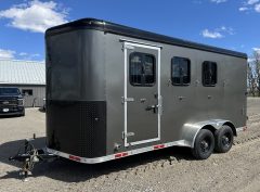 NEW 2024 Bison Trail Boss 3H Slant with front and rear tack with escape door